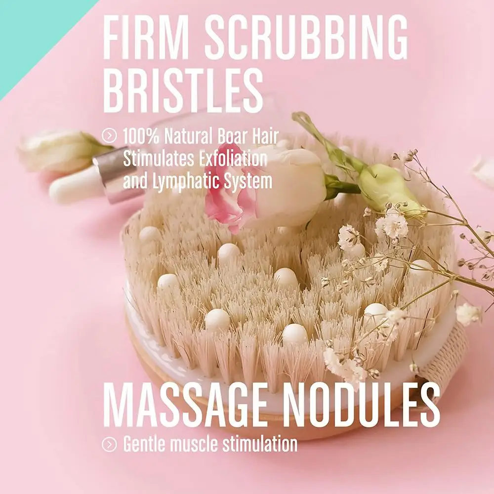 Body Brush, Neutral Dry Brush For Cellulite And Lymph, Round