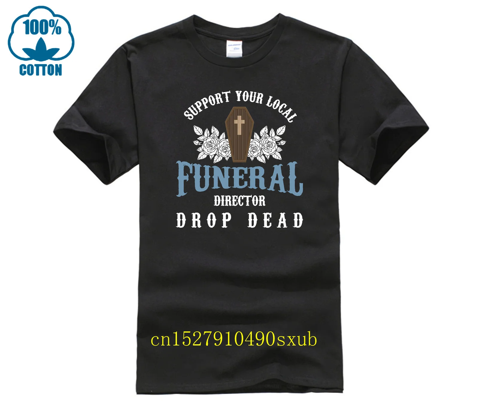 Embalmer Funeral Mortical Gift Support Your Local Funeral Director Funerary Service Thomas Larch T-Shirt Da Uomo