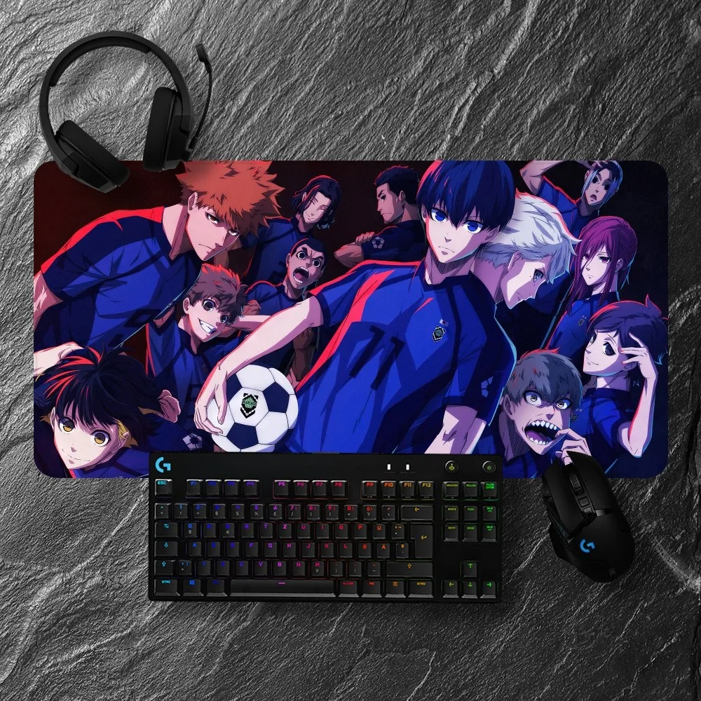 BiliBili Blue Lock Mousepads Non-slip Lockedge Office Student Gaming Thickened Large Writing Pad Cushion 3