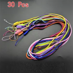 Colorful Lanyard Necklace Strap Set - Versatile Mobile Cord Accessories (30 Pieces) (30Pcs Random Colors)