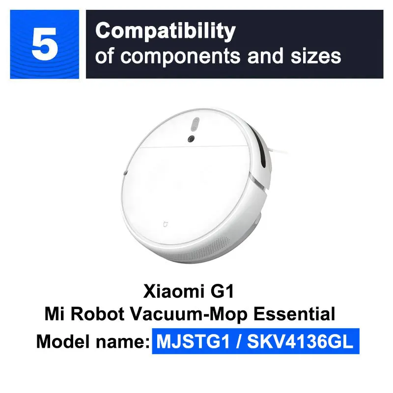 For Xiaomi G1 Mi Robot Vacuum-Mop Essential Hepa Filter Robot Vacuum Cleaner Accessories Main Side Brush Mop Cloths Spare Parts 6