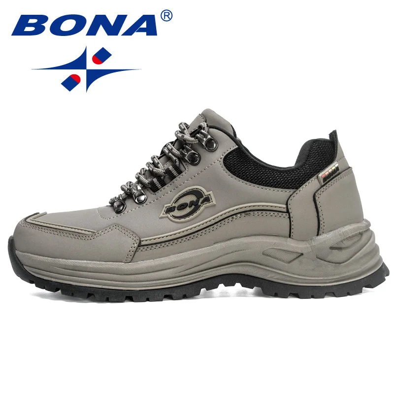 Bona 2022 Nieuwe Ontwerpers Slijtvast Outdoor Wandelschoenen Mannen Ademend Klimmen Sneakers Man Trekking Jacht Schoeisel Comfy