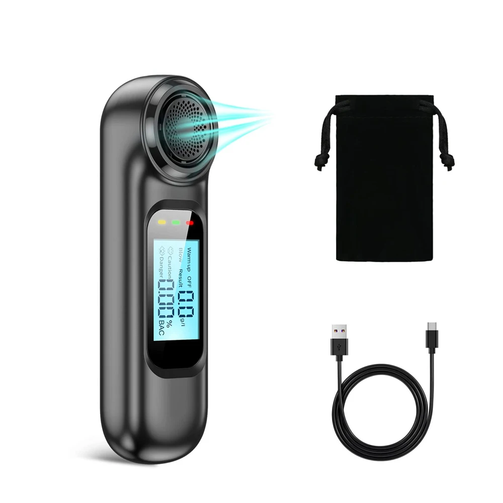 Alcohol Tester Digital Display Rechargeable Breathalyzer Alcohol Breath Tester AM01
