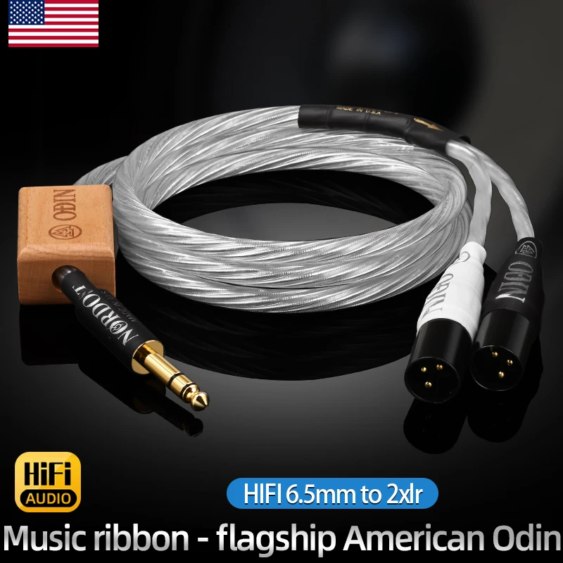 

ATAUDIO Odin HiFi 6.5 to 2XLR Audio Cable High Quality Pure Silver Stereo 6.35 to Dual XLR 3Pin Shield Cable For Mixer Amplifier