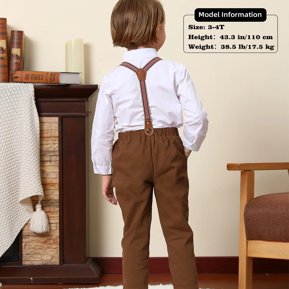 Toddler Boy Tan Formal Suit 3