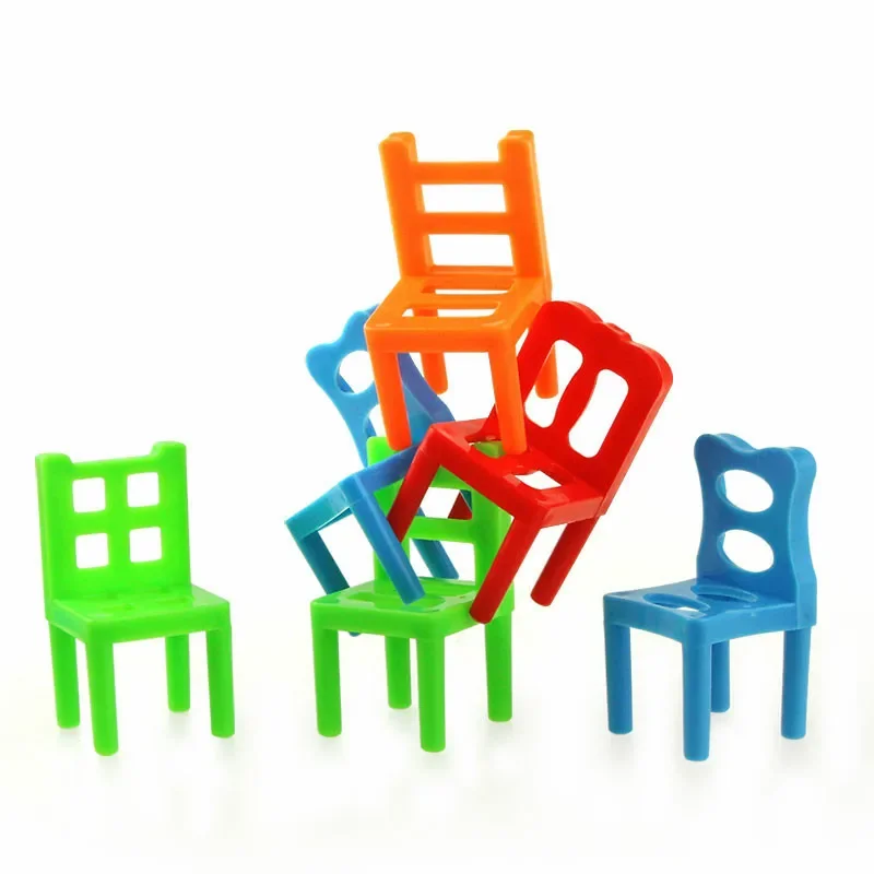 

18Pcs/set Mini Stacking Chairs Game Block Balance Toy Parent Child Funny Interactive Kid Educational Challenge