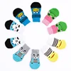 4 Pcs/set of Cute Pet Dog Socks with Printed Non-slip Cat and Puppy Shoes To Protect and Prevent Dirt Warm Pet Socks 4
