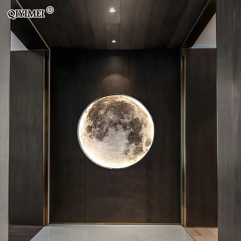 Wall Light LED Wall Lamp Modern LED Moon Wall Lamp Minimalist Mural Indoor Lighting for Bedroom Background Wall Living ROOM Decorative Bedside Lights