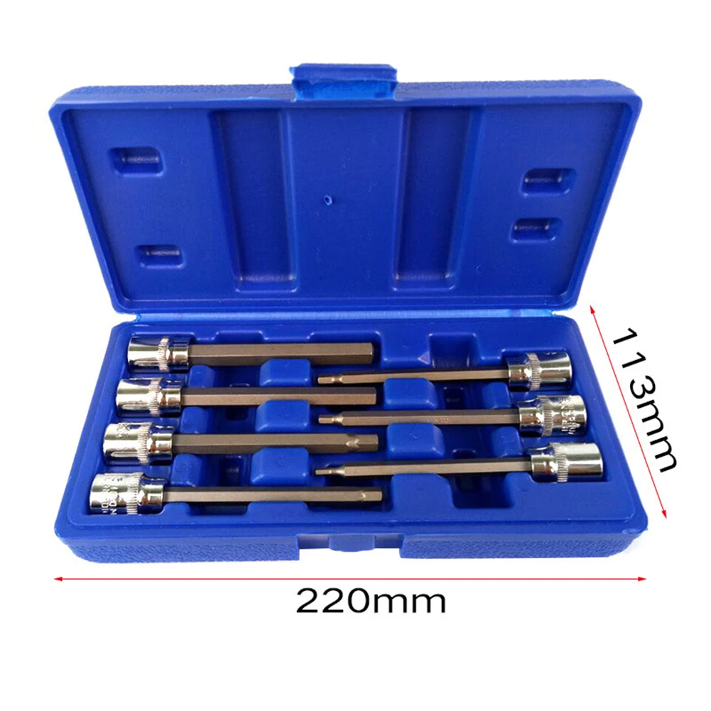 익스텐션 소켓 세트 소켓 어댑터, 토크 소켓 렌치 소켓 세트, 22x11x5 cm 수공구 액세서리, 7 개