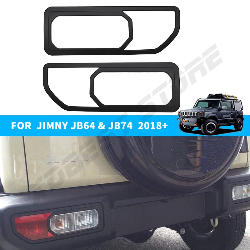 2PCS Car Rear Lights Cover Frame Tail Lights Decoration Trim Rear Lamps  Cover for Suzuki Jimny JB64W JB74 JB74W 2019+ 2022 2023