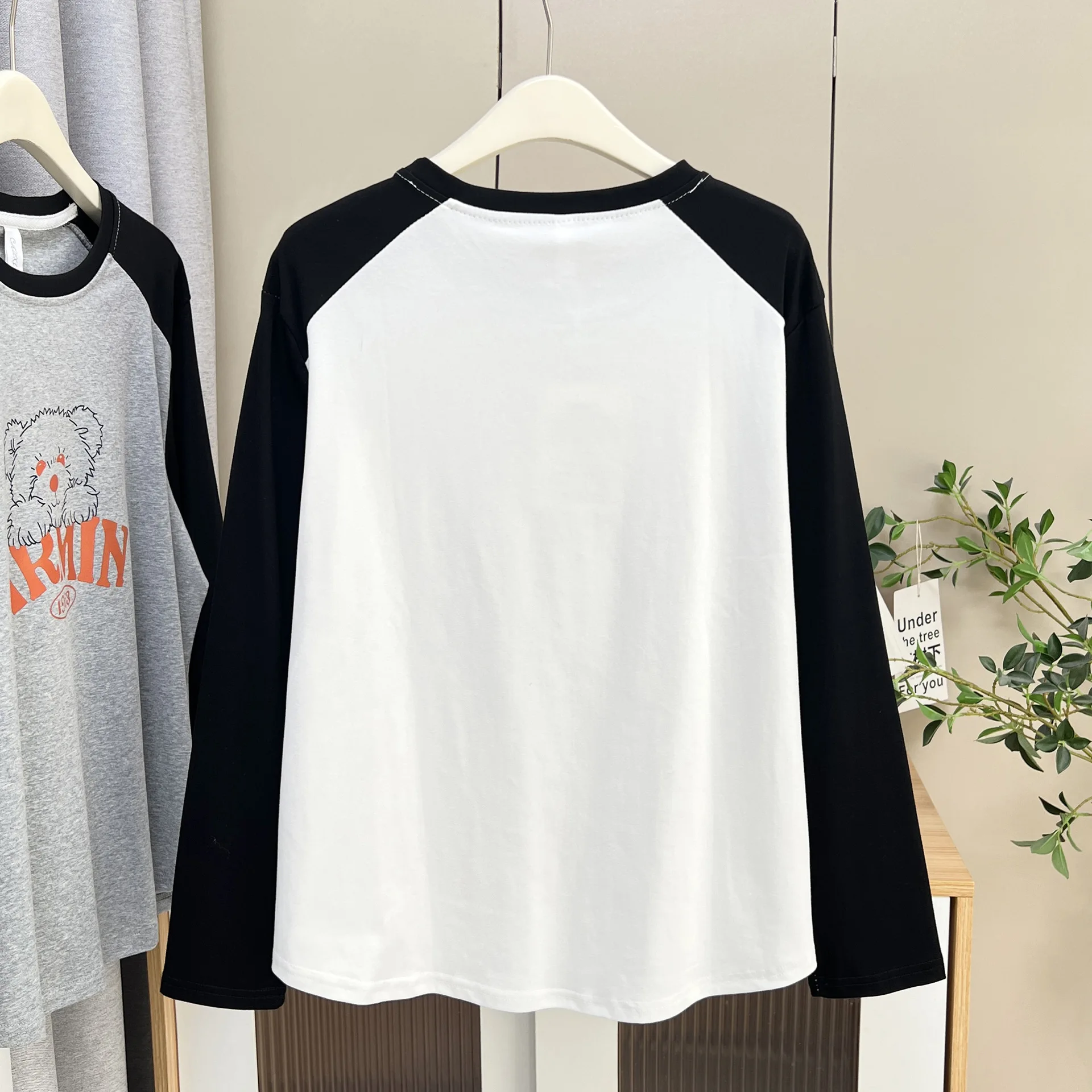 Fashion Plus Size Women's T-Shirt Autumn Stylish And Youthful Multi Color Bear Print Long Sleeve Top 6264