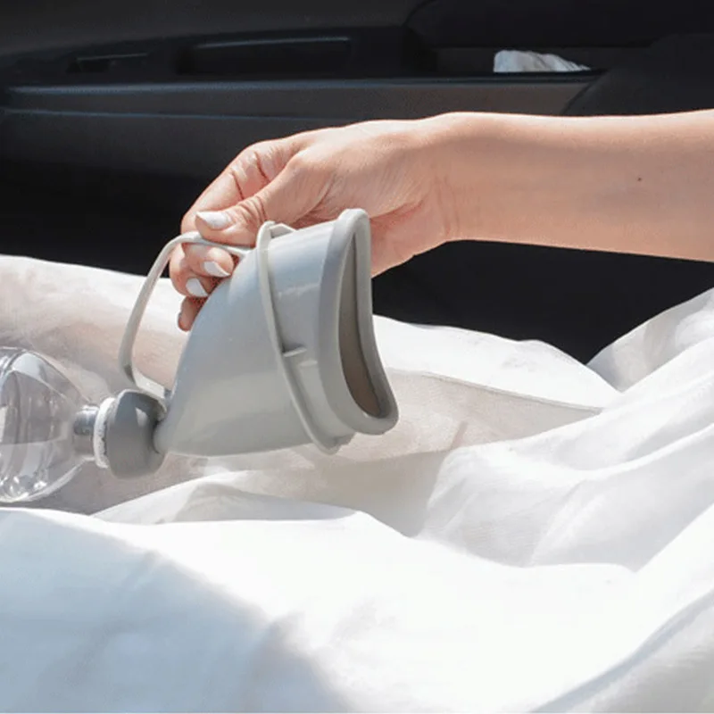 1pc Grey Portable Urinal, Plastic Urinal Funnel For Outdoor
