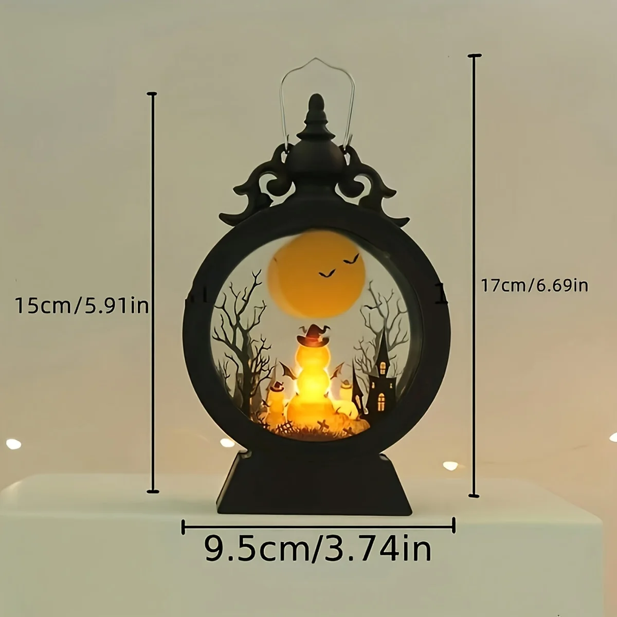Horror Halloween LED Wind Light Portable Pumpkin Ghost Lantern Bar Desktop Ornament Halloween Decor Props Party Supplies 3