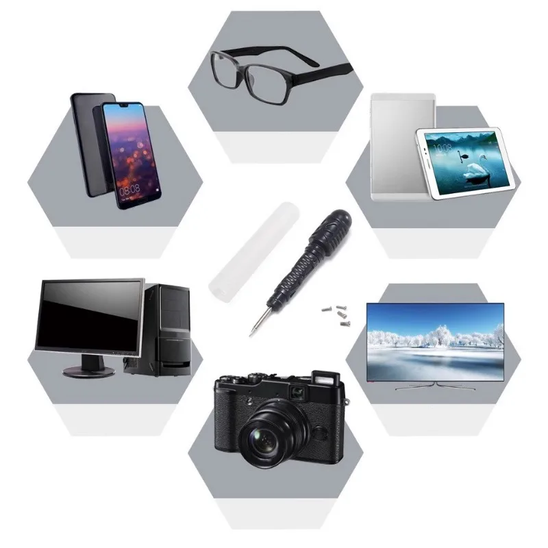 Compact Double Head Screwdriver Glasses Tablet Repair Sturdy Screw Driver Camera Cell Phone Maintain Kit Metal Cross Bolt Driver