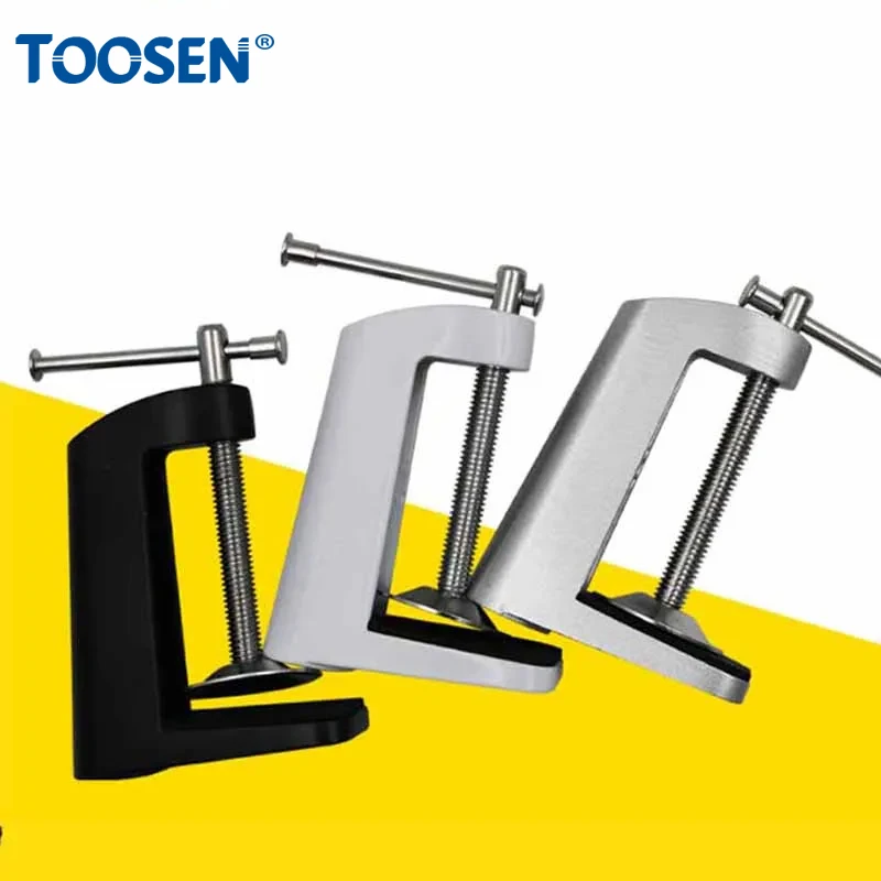 

Universal Bracket Clamp LED Lamp Accessories DIY Fixed Screw Metal Plastic Desk Lamp Holder Clip for Broadcast Mic Stand Clamp