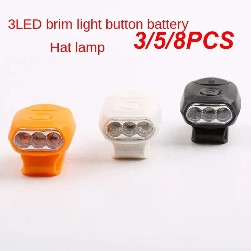 

3/5/8PCS Headlamp Light 90 Degree Rotatable Clip-on Hat Light Hands Free Bright Head Lamp Lantern Camping Cycling