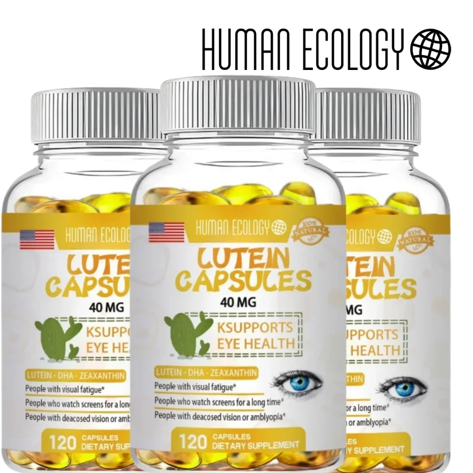 Human Ecology Lutein 40mg 120 Capsules Relieve Visual Strain Boost Eye Immune System NonGMO