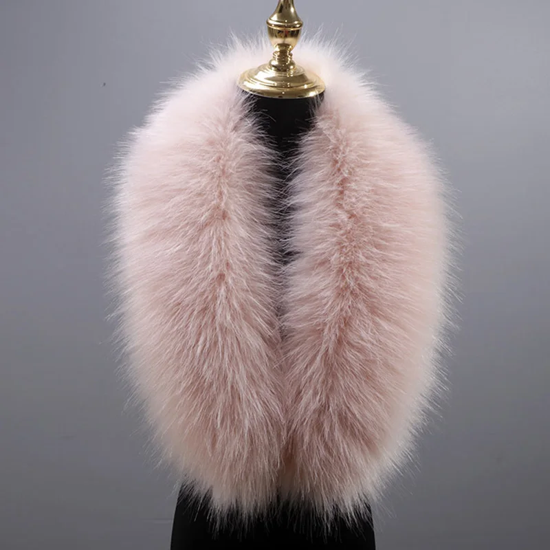 Faux Fox Fur Collar Quality Fur Scarf Luxury Fashion Women Men Collar Winter Jackets Hood Shawl Female Neck Collar Wraps Decor