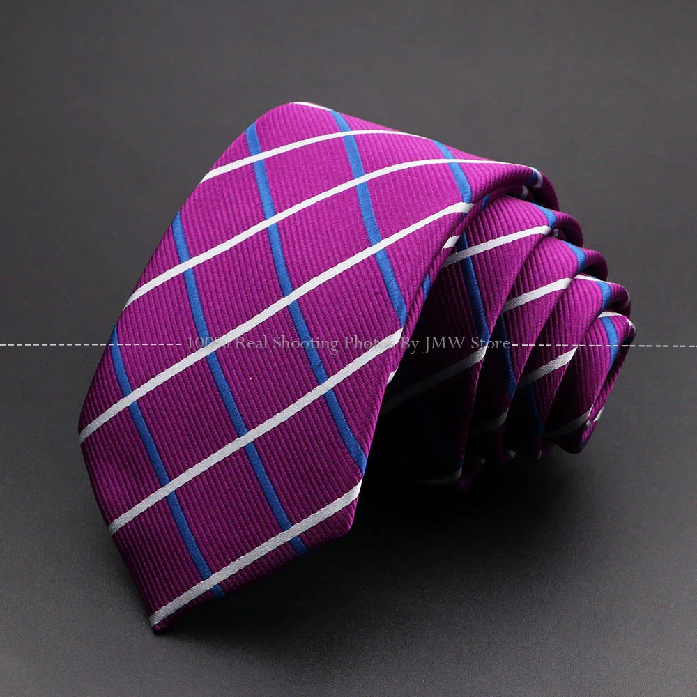 New Design Wedding Men Tie Purple Blue Solid Striped Plaid Dots Neckties Men Business Groom Collar Accessories Gift neck tie