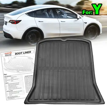 Tappetino per bagagliaio auto per Tesla Model 3 MODEL Y, nero, antiscivolo, facile da pulire, accessori per interni auto