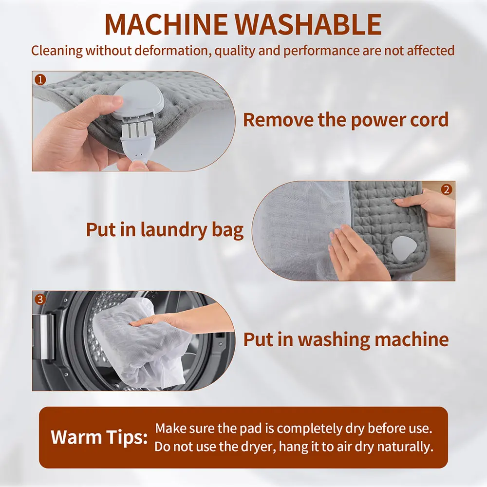 30*60cm Electric Heating Pad 9 Levels Heated Hot Compress Mat Washable Winter Warmer Blanket Heater For Back Neck Shoulder Legs