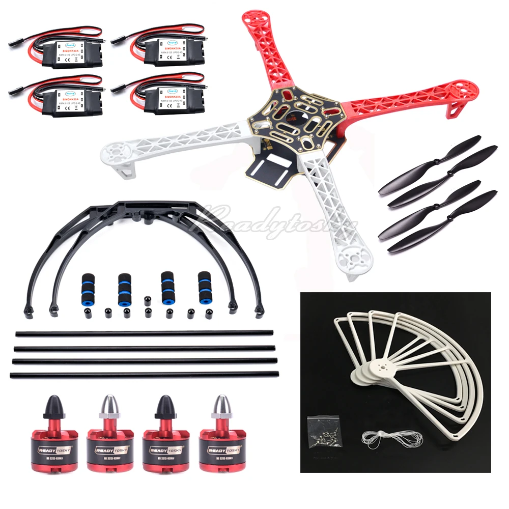 

F450 450mm Frame w/ Landing Gear Propeller Protective Guard 2212 Motor For RC 4 Axis RC Multicopter Quadcopter Heli Multi-Rotor
