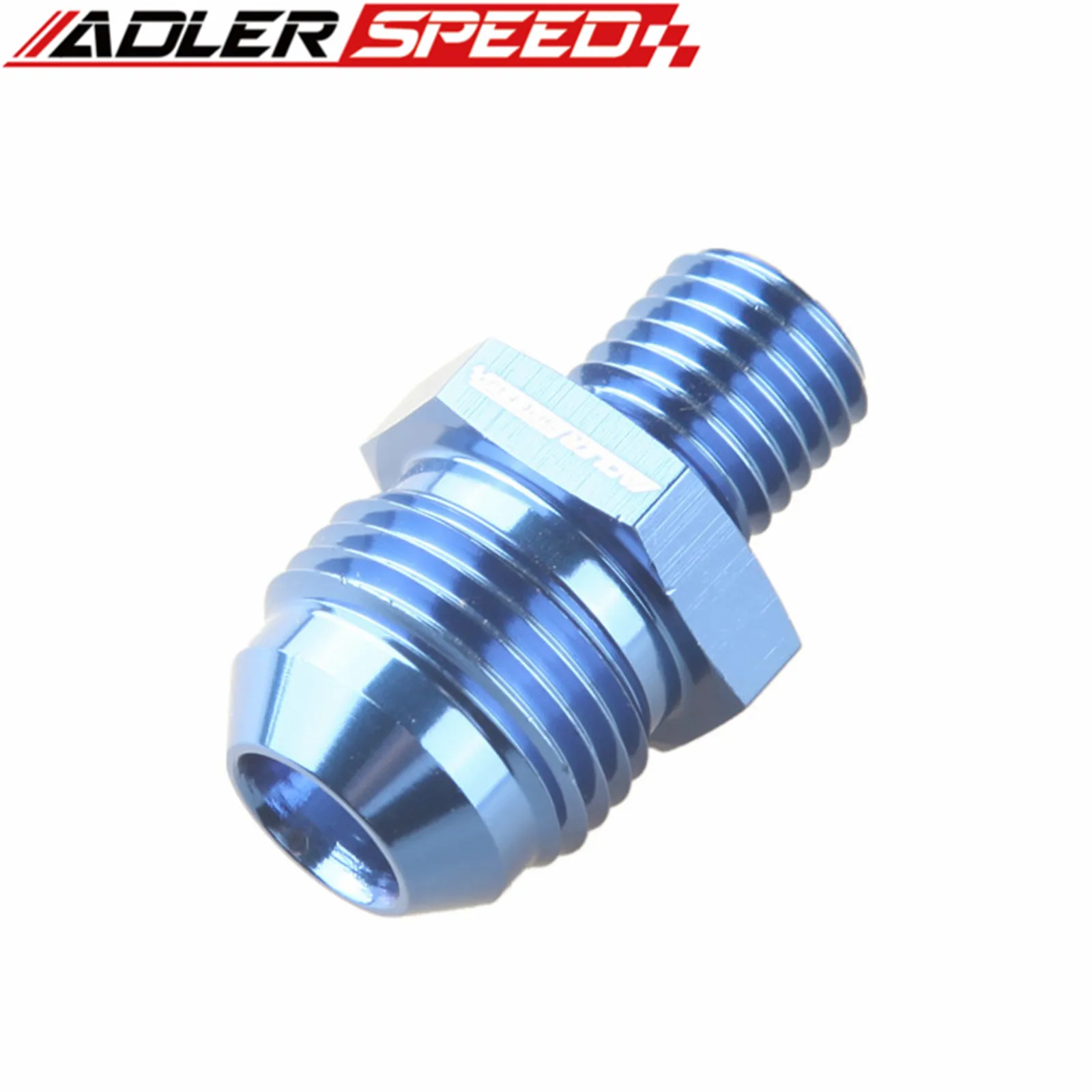 ADLERSPEED 범용 AN4 AN6 AN8 AN10 AN12 AN16 M12/M14/M16 x1.5 미터법 스트레이트 피팅 어댑터 파란색