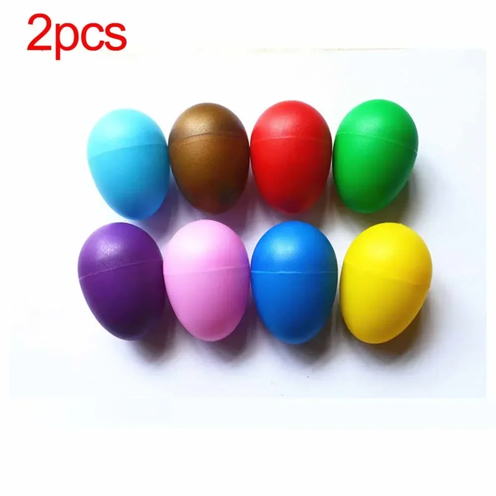 Egg Shakers 2 pcs Plastic Sand Eggs Shaker Percussion Early Education Musical Instruments Toys
