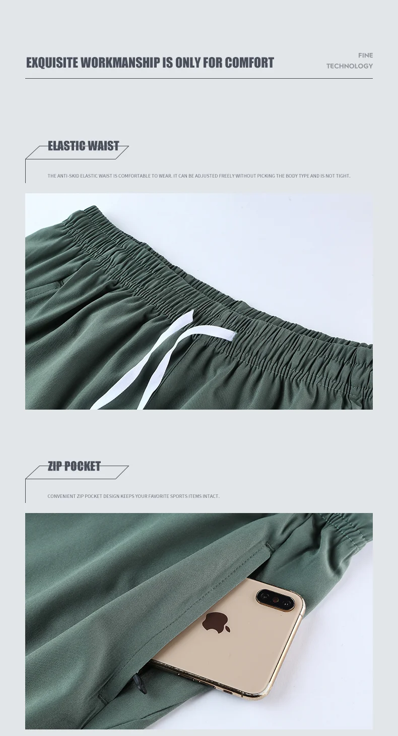 Mens Summer Running Shorts - Lightweight Training  Fitness Crops for Track and Field