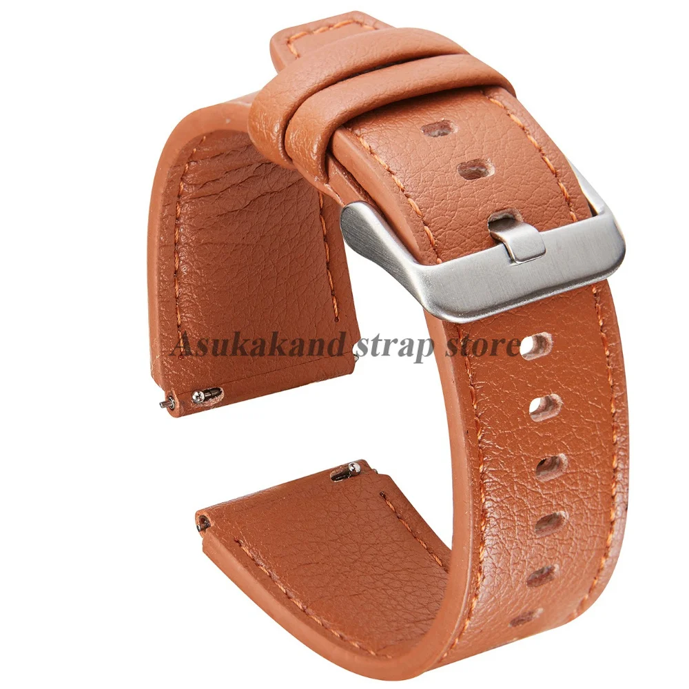 Premium Leather Strap 22mm Band - Elegant Replacement Bracelet