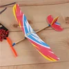 DIY Hand Throw Flying Glider Planes Elastic Rubber Band Powered Flying Plane Airplane Glider Assembly Model Toys For Children 4