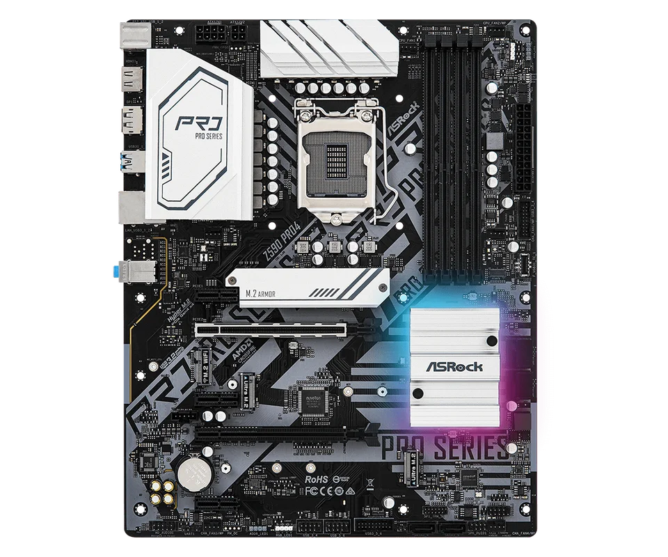 ASRock Z590 Pro4 (Core i7-11700K付き) Z590 Pro4 ASROCK Z590 Motherboard Support LGA1200 i9-11900K i7