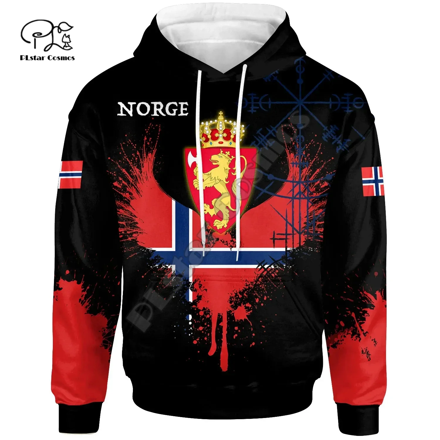 Sweat Jacket with Norwegian Print