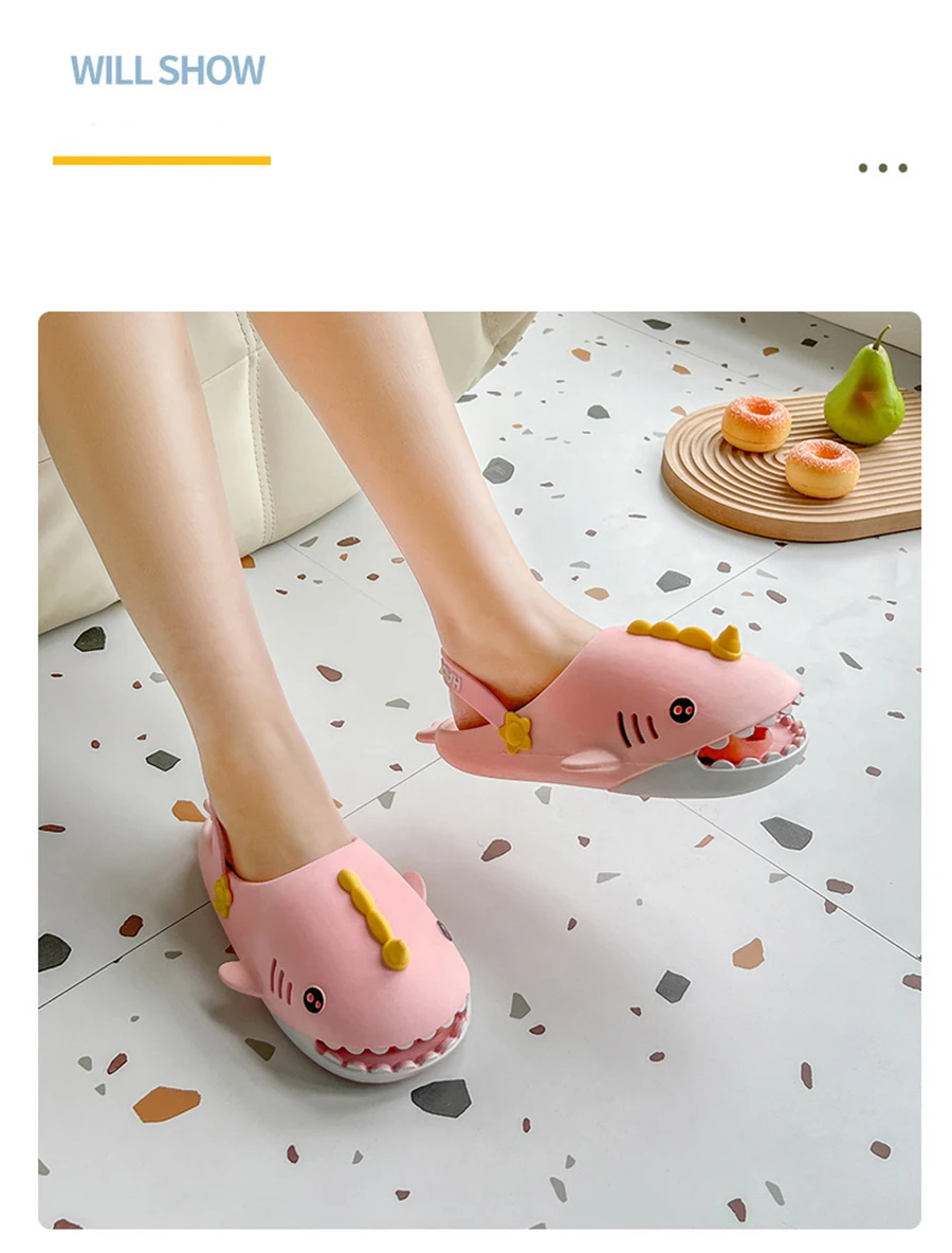 2022 Shark Slippers Kids Colgs for Boys Girls Outdoor Summer Beach Sandals Children Non-slip Cute Bathroom Slides Women Shoes best children's shoes