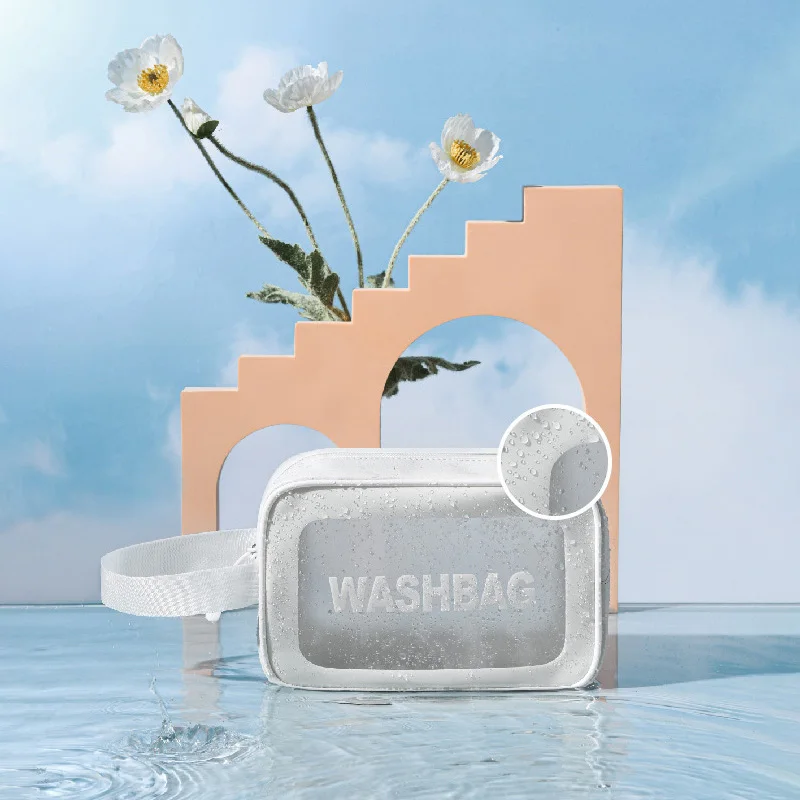 Transparent Cosmetic Bag Travel Portable Beach Swimming Large Capacity PU Waterproof Cosmetic Storage cosmetic bag,cosmetic storage bag,makeup bag,cosmetic case,toiletry bag,makeup organizer