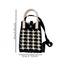 Knitted Crossbody Phone Bag Fashionable Casual Handbag Adjustable Shoulder Strap Small Niche Single Shoulder Handbag 6