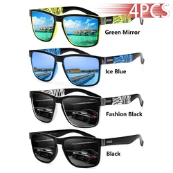 Vintage Pattern Square Sunglasses - Unisex Luxury Designer UV400 Eyewear (Gre - Blue - FaBlak - Blak)