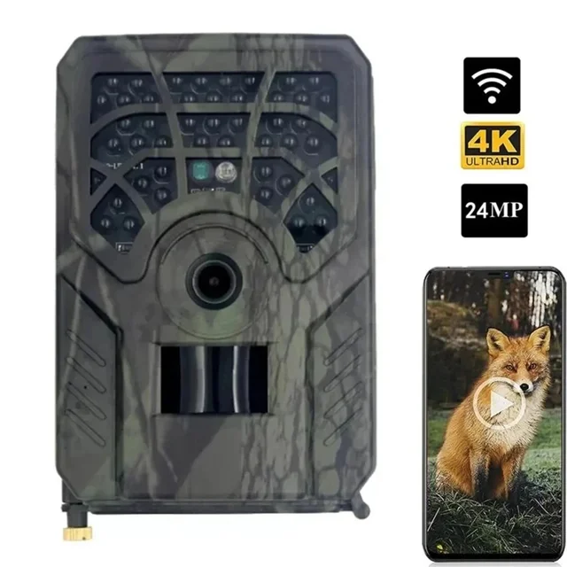 Wifi Hunting Trail Camera 24MP 1080P Waterproof PIR Infrared Night Vision Wildlife Cam Surveillance Tracking Monitor Mini Camera 3