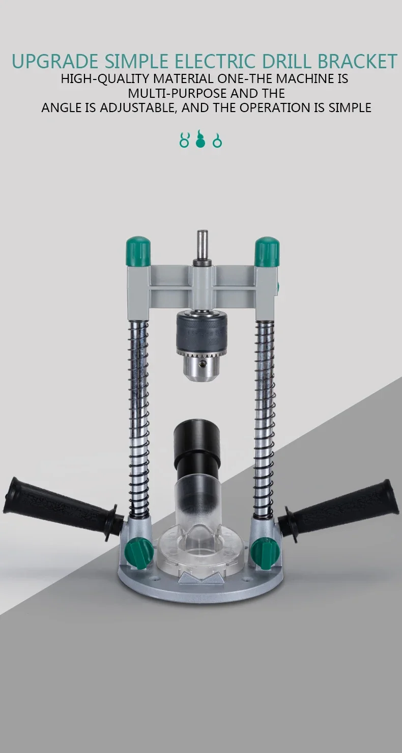 220v New 90 Angle Adjustable Drill Guide Rotary Electric Stand Attachment With C