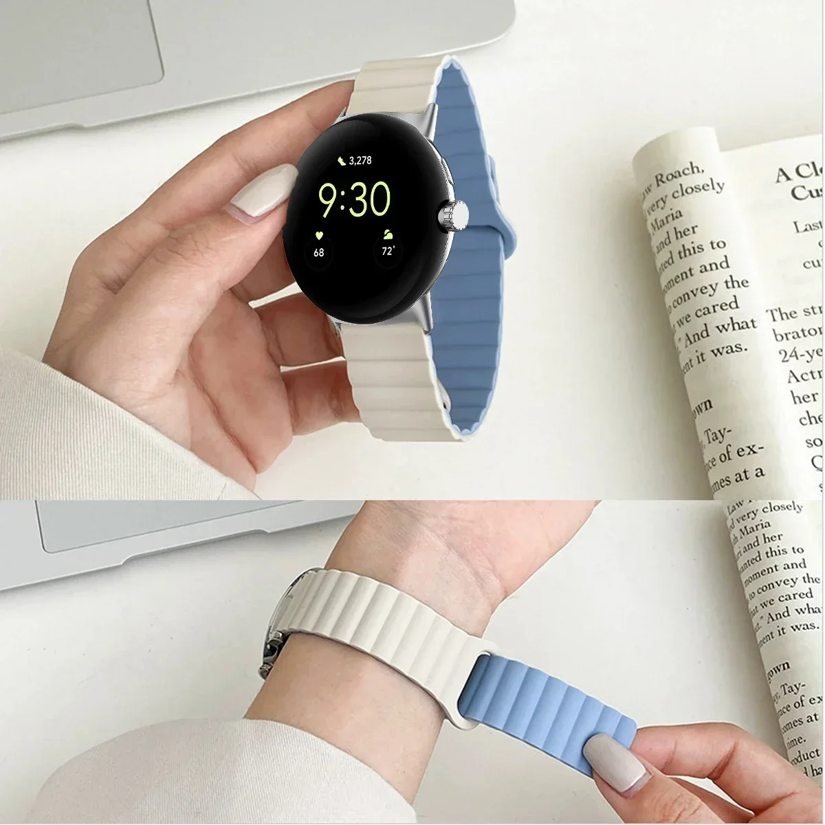Magnetic Loop Silicone Sport Strap for Pixel Watch Accessories