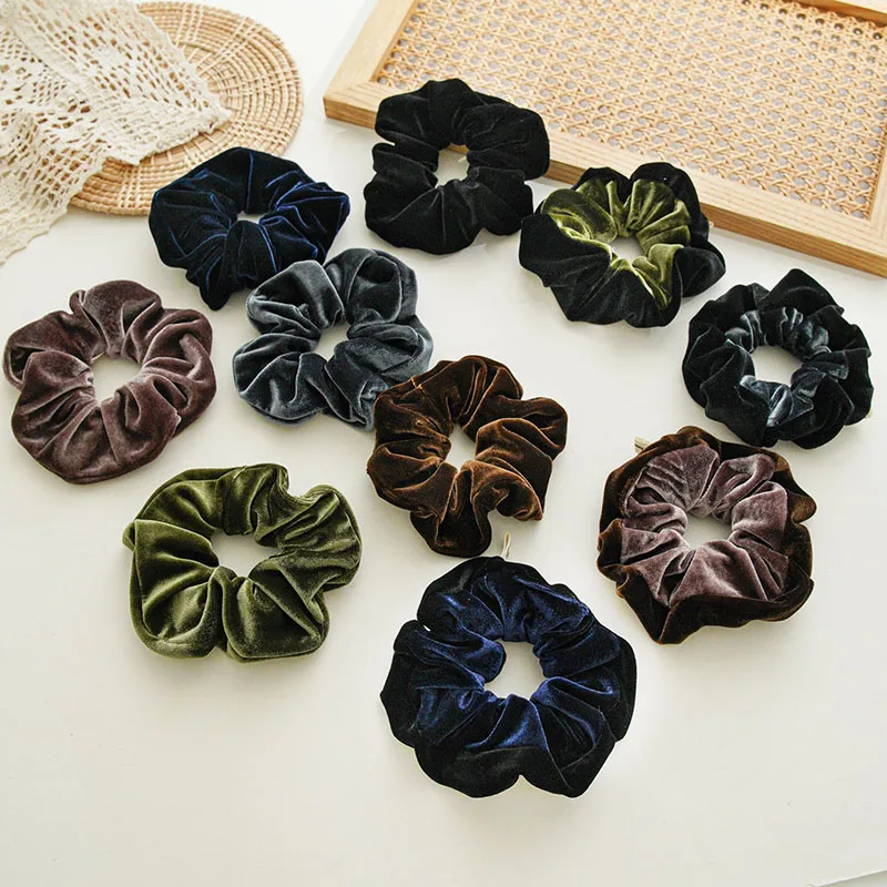 

Зимняя бутиковая элегантная темпераментная фланелевая ткань, большая резинка для элегантных дам, эластичные резинки для волос