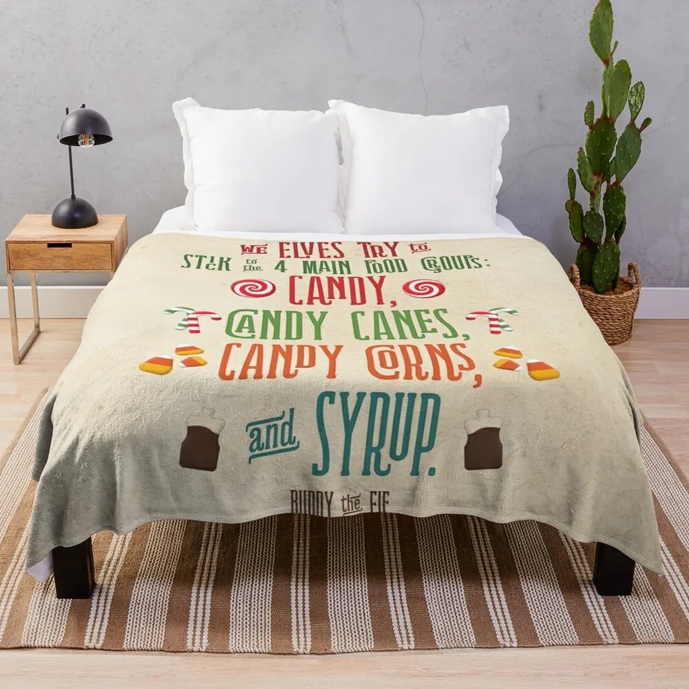 

Buddy the Elf - The Four Main Food Groups Throw Blanket