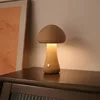 INS LED Night Light With Touch Switch Wooden Cute Mushroom Bedside Table Lamp For Bedroom Childrens Room Sleeping Night Lamps 2