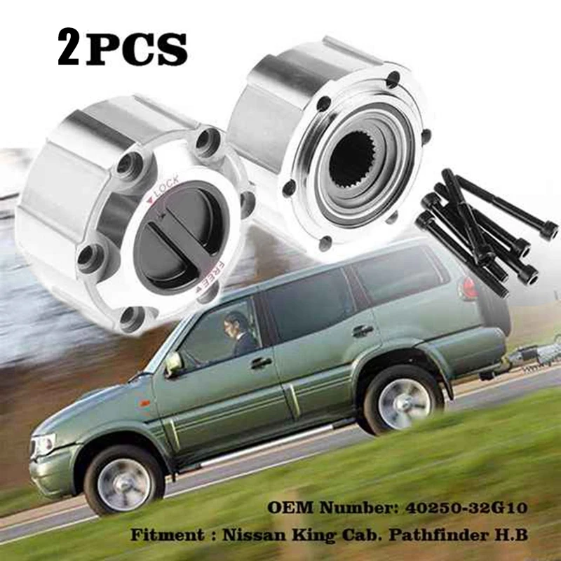 2Pcs Car Front Wheel Clutch Hub Manual Locking Hub for Nissan D21