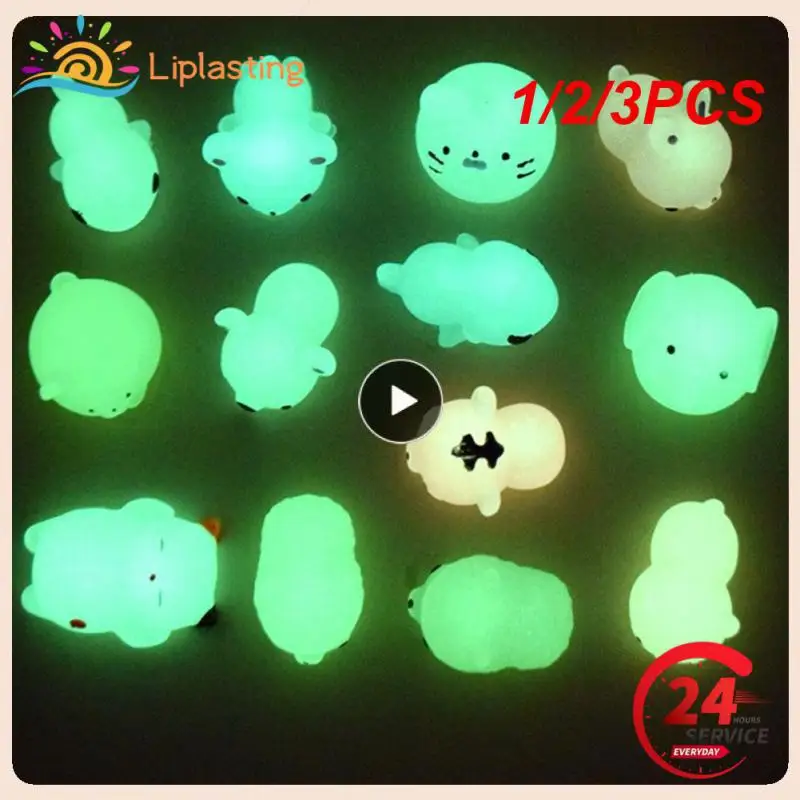 

1/2/3PCS Glow Kawaii Toys Cute Animal Antistress Decompression Mochi Toy Soft Sticky Squishi Stress Relief Funny Gift Toys