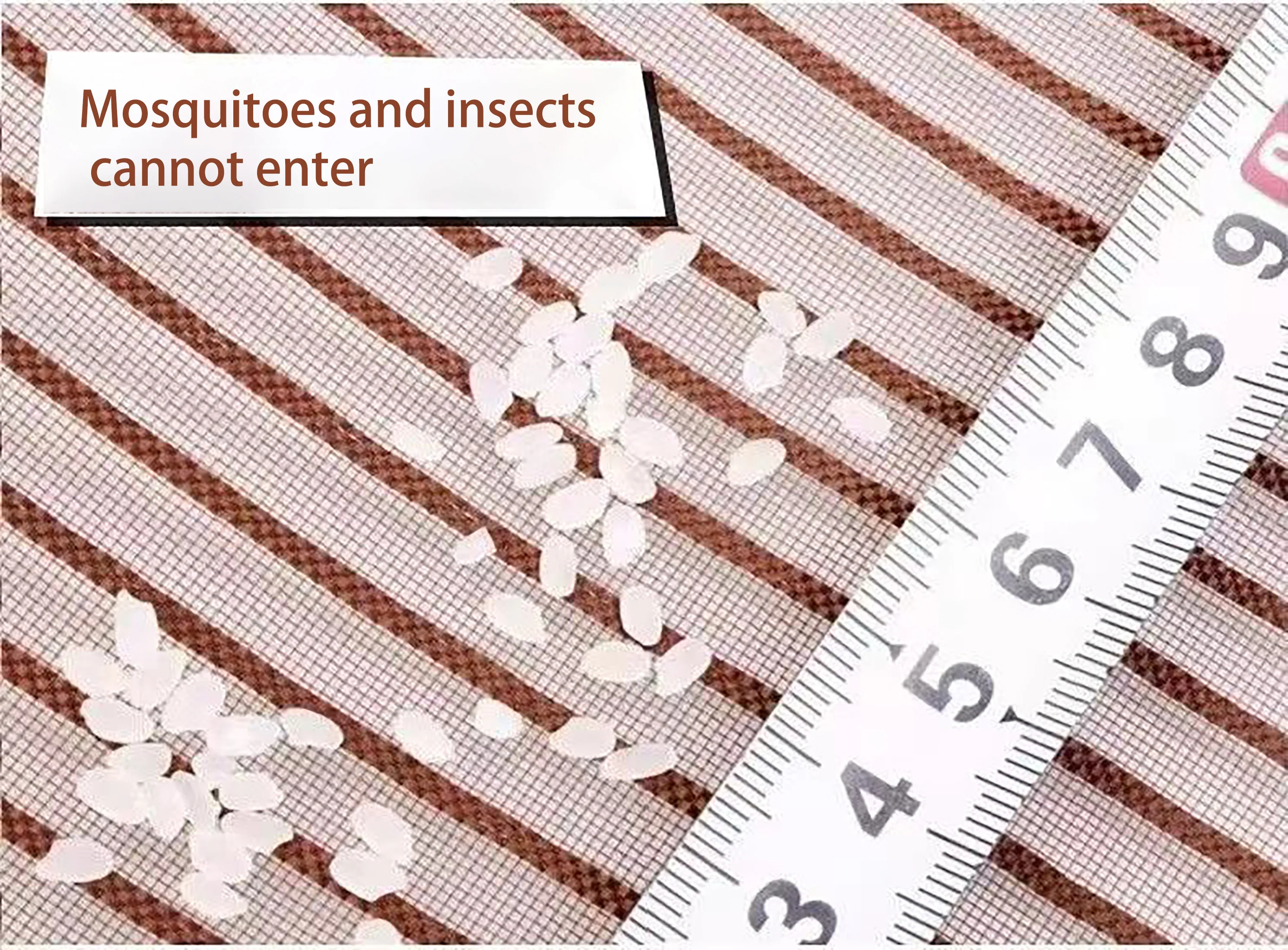 Wear resistant diamond mesh mosquito nets for windows and doors can be customized in multiple sizes