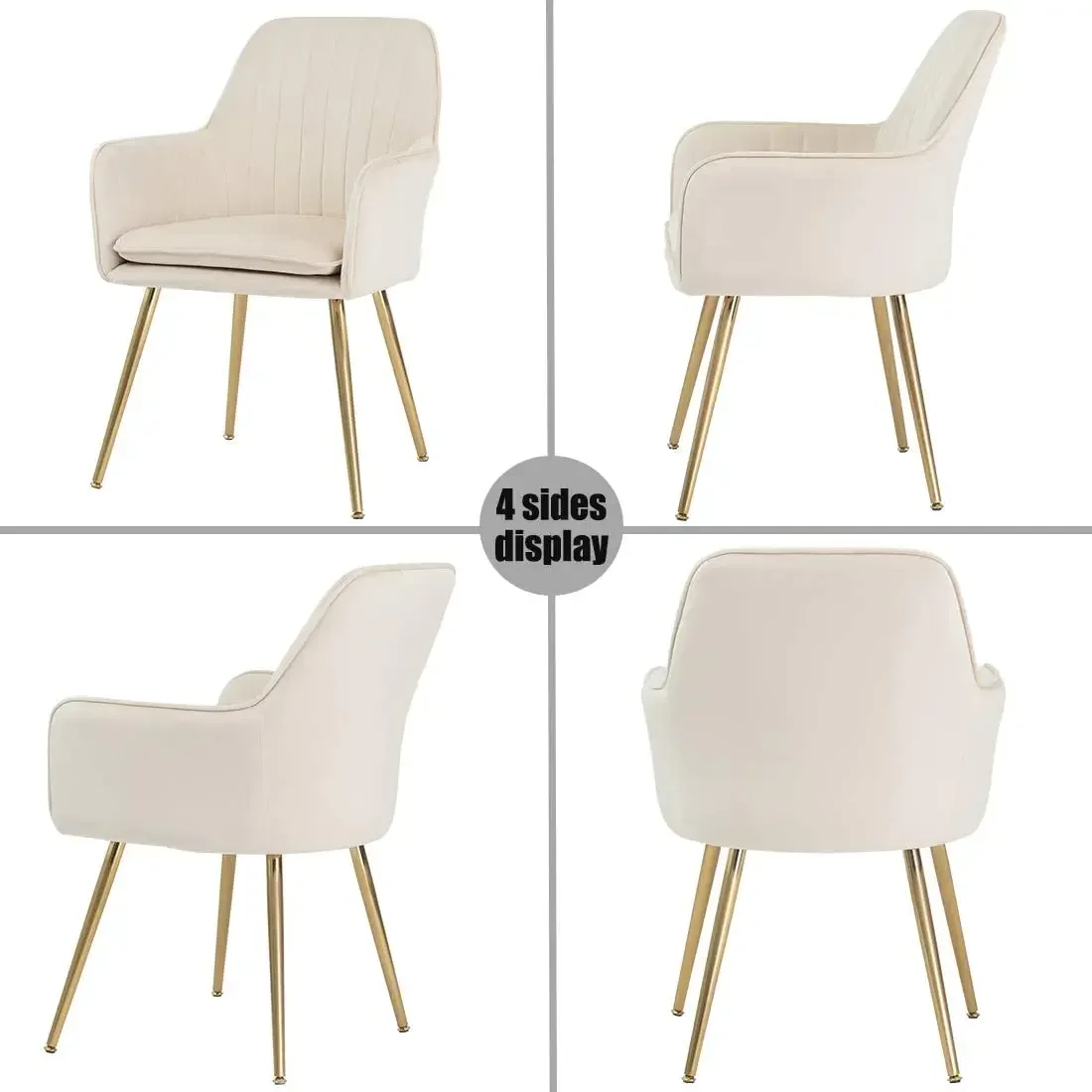 Hot sale black velvet chair arm modern dining chairs vanity mode golden legs sofa armchair modern for homes gold coffee chair