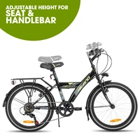 Vélo de montagne pour enfants Hiland 20/24 pouces pour garçons et filles de 6 à 10 ans avec 6 vitesses Shimano 3
