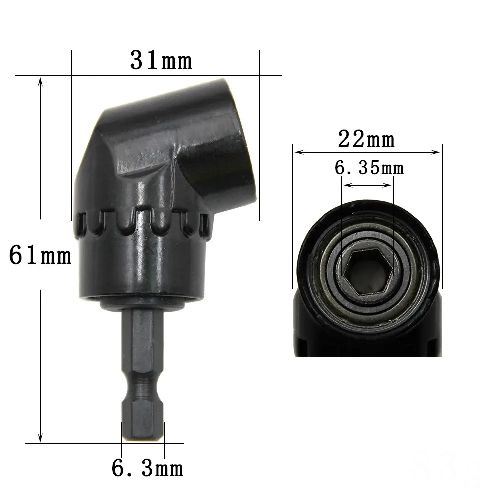 Screwdriver Bit Set 3PC 105&deg; Turning Screwdriver Joint Electric Drill Corner Socket Hexagonal Conversion Extension