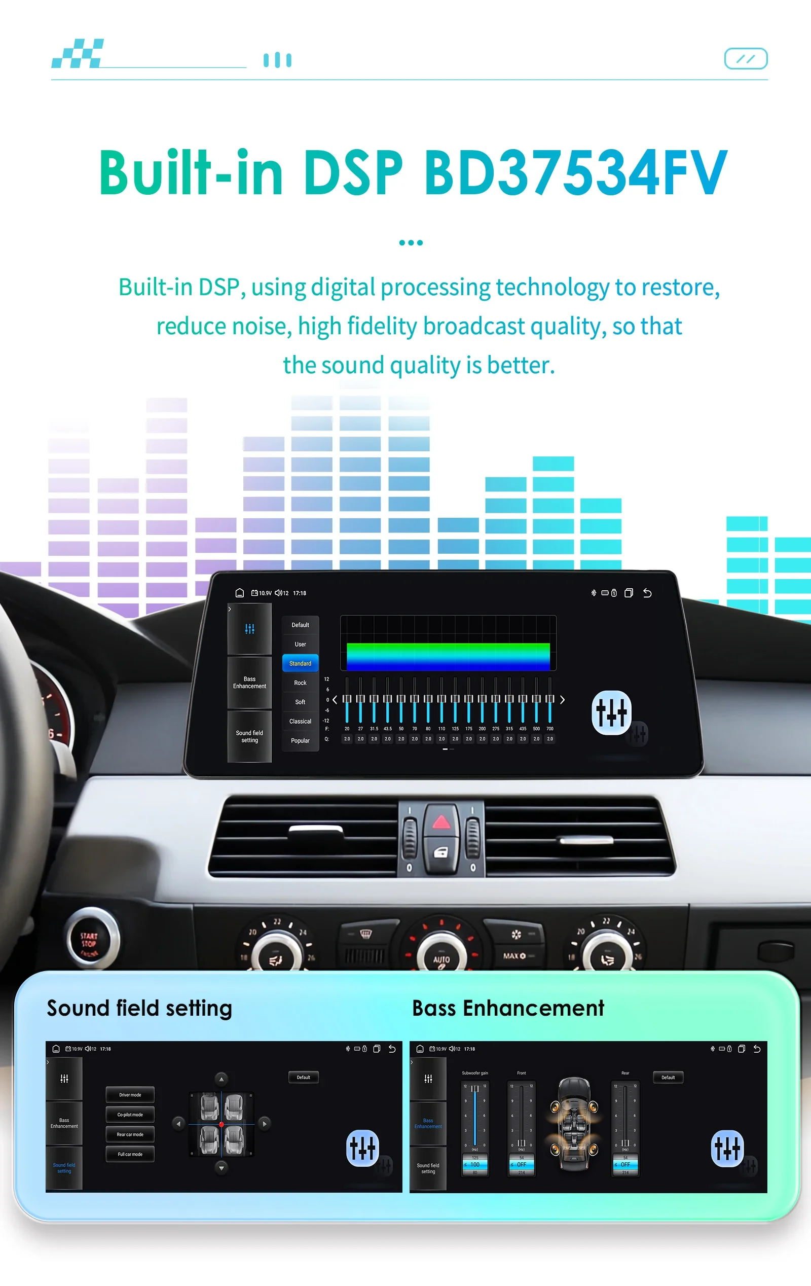 Hizpo Android 14 Carplay 4G 7862 AI Systeme Autoradio für BMW 5er E60 E61 E63 E64 3er E90 E91 E92 E93 Multimedia Video – Detail 23